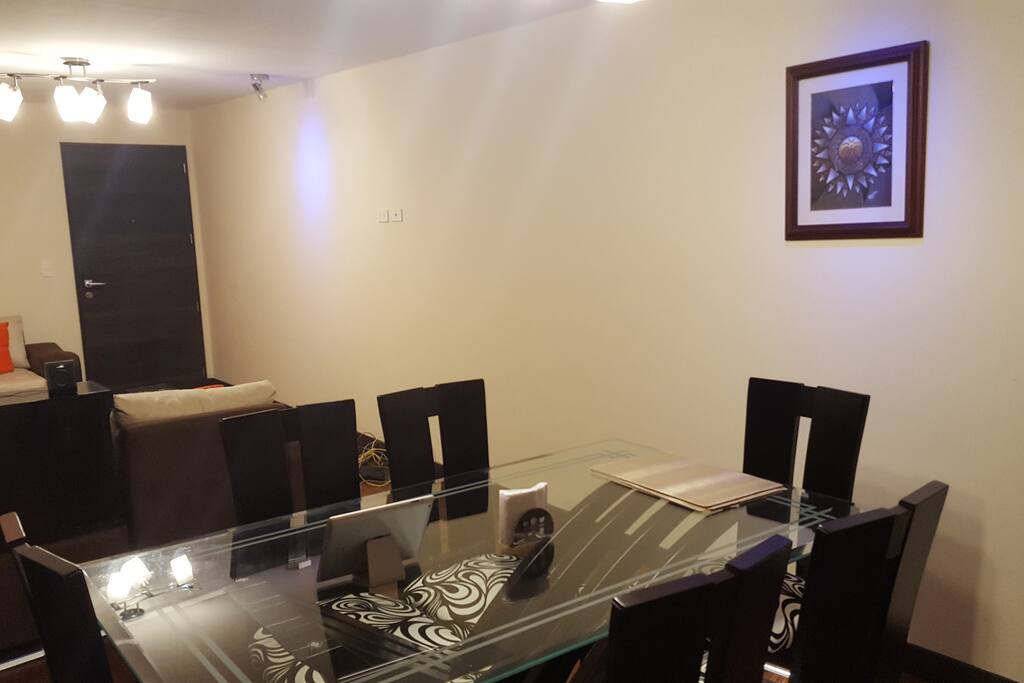 Comedor para 6 personas, decoración moderna