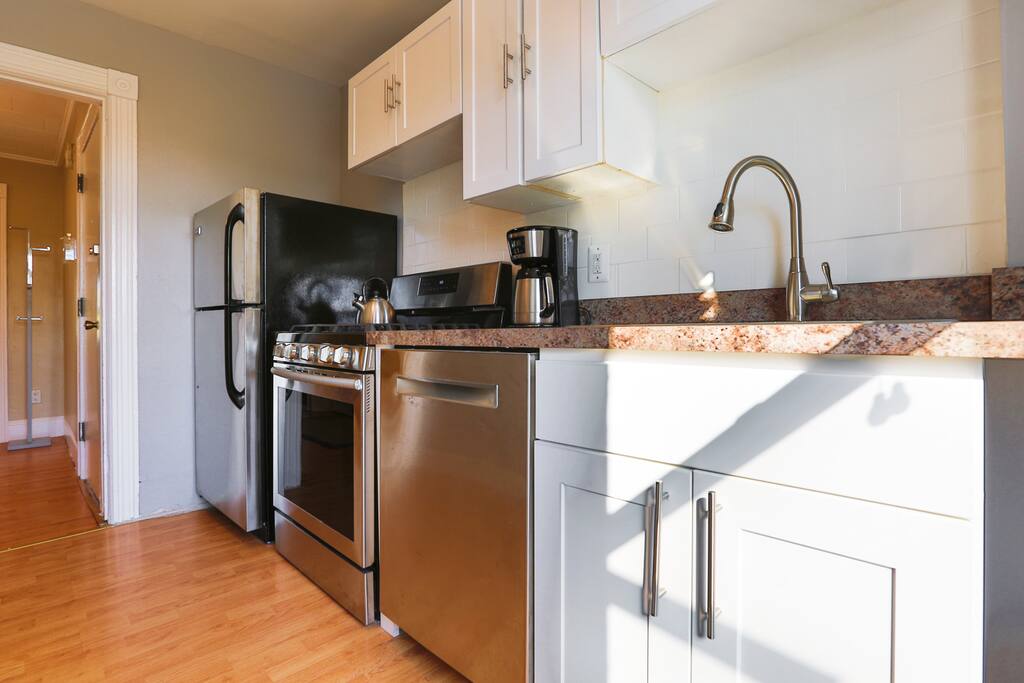 Kitchen with New Stainless Steel Appliances