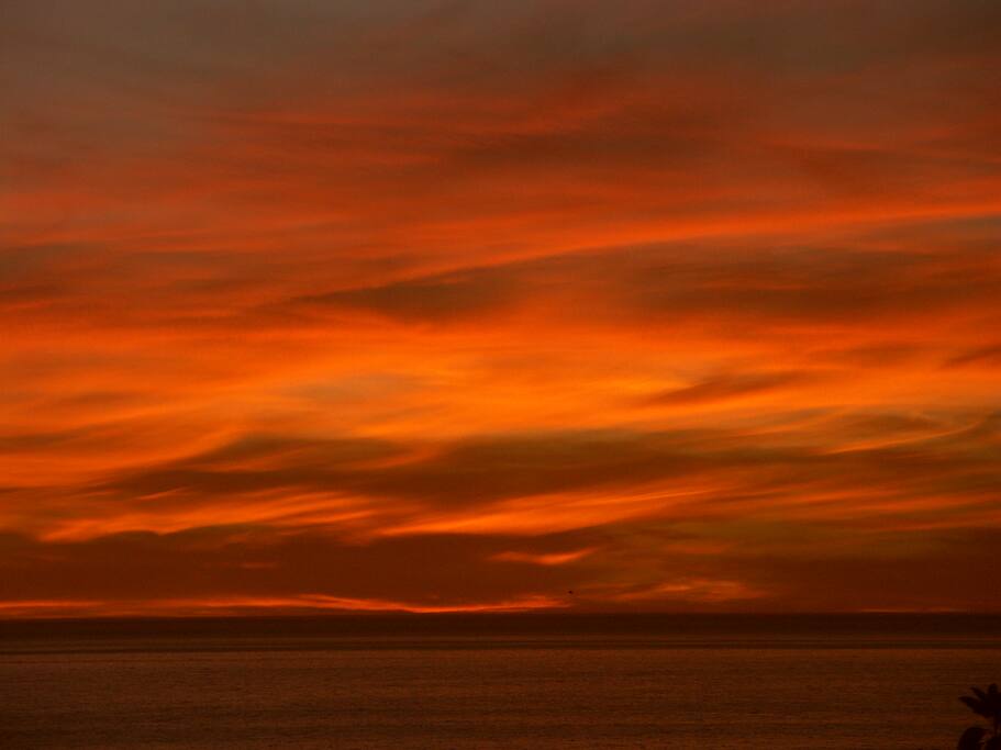 sunset over the bay