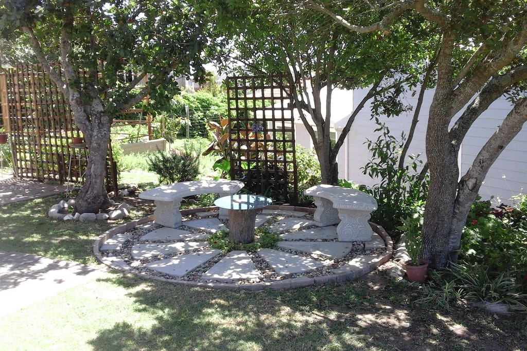 Tranquility Circle under shady Milkwood trees.