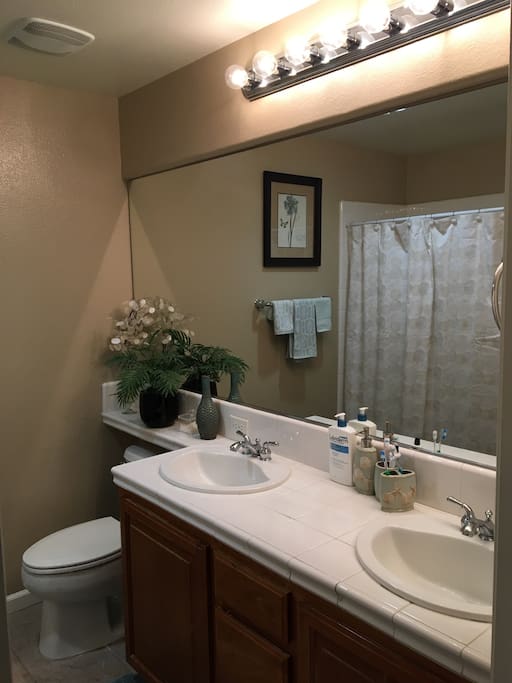 Bathroom with two sinks