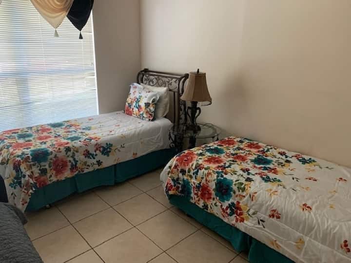 Main level twin beds