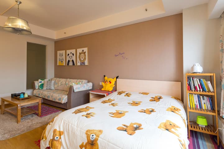 Ki’s House/近高铁·机场·市中心正地铁口带厨卫高档公寓温馨小窝