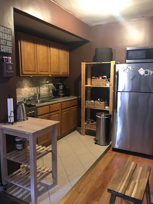 Kitchen with all major SS appliances