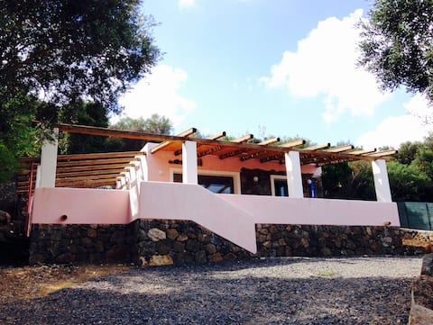 Casa rosa, the sea and the garden