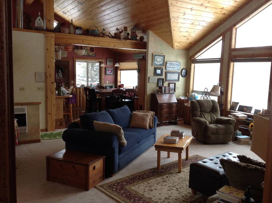 Beautiful, open living room with great views from all the windows!