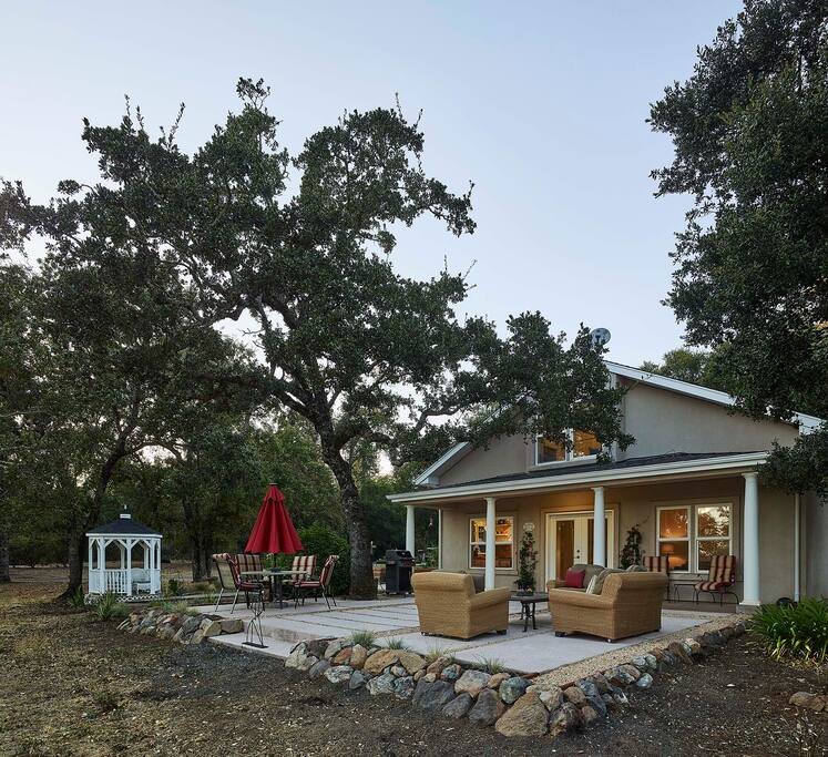 Cottage is private and open to the natural surroundings.