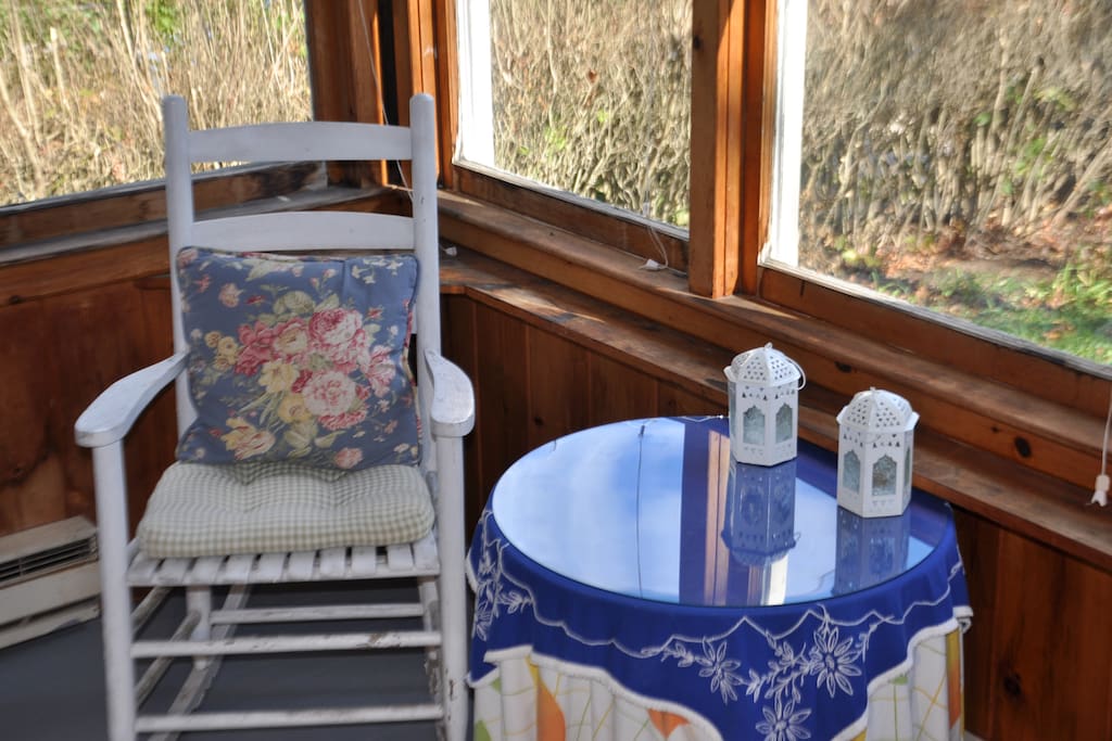 Our screened porch is an awesome place to relax in 4 seasons