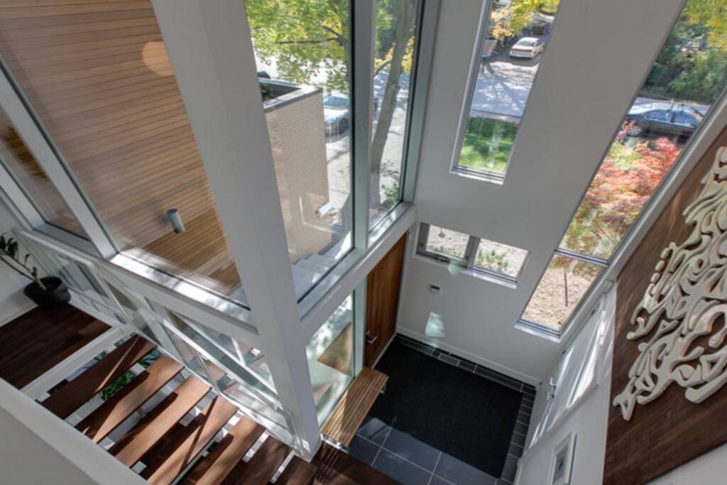 Look down from above to Front Entry