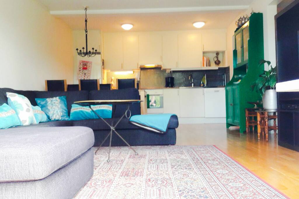 Open space kitchen and livingroom.