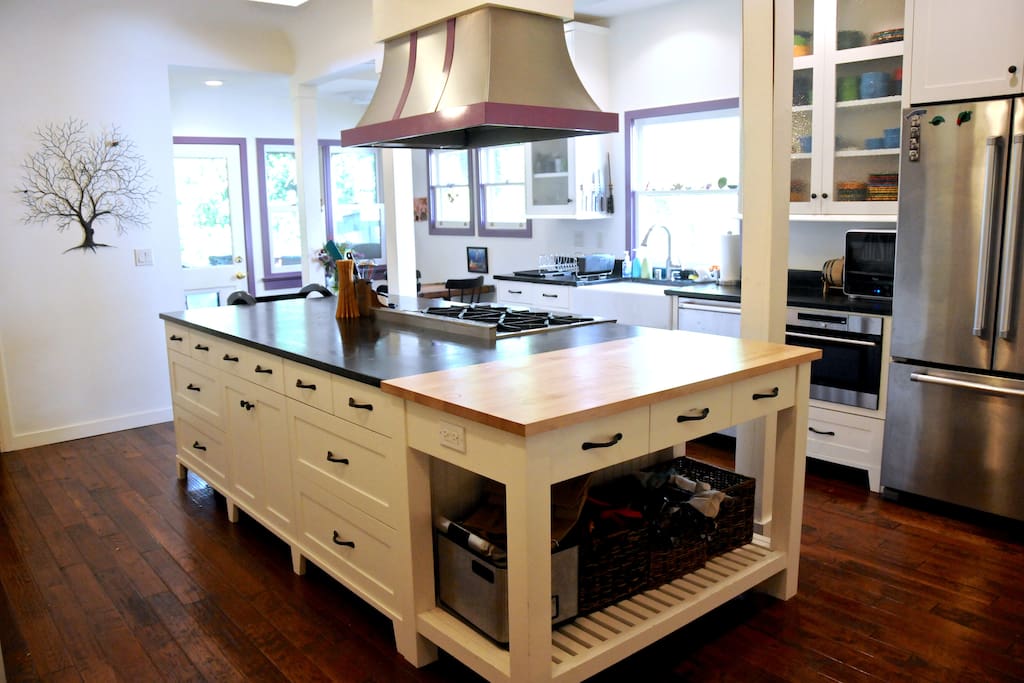 Full custom chef's kitchen with almost every tool or amenity you could want.