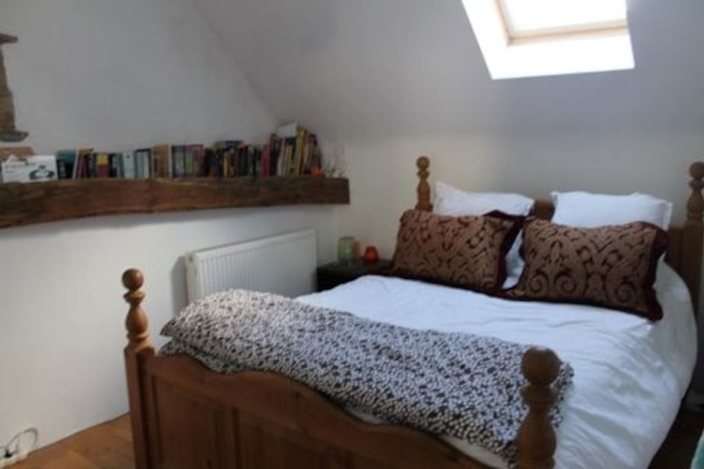 The master bedroom, with a memory foam mattress