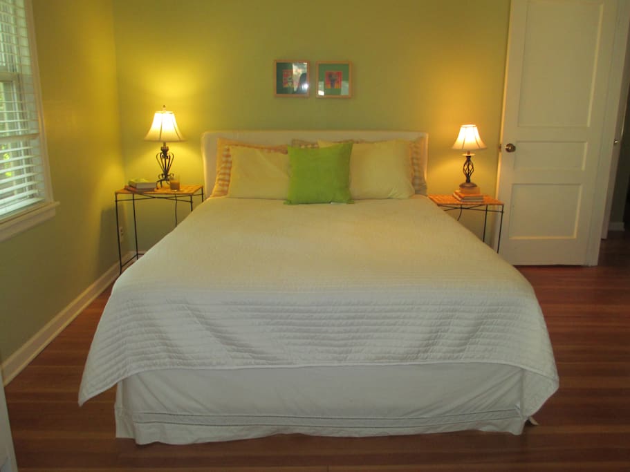 Master bedroom with queen bed