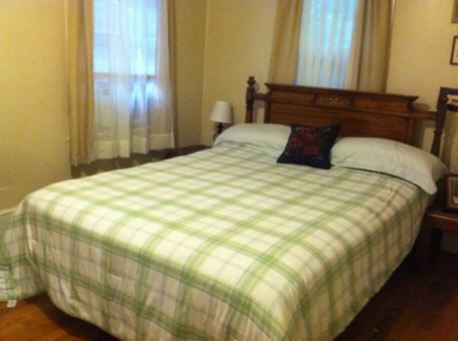 Your comfortable double bed, in your bedroom.