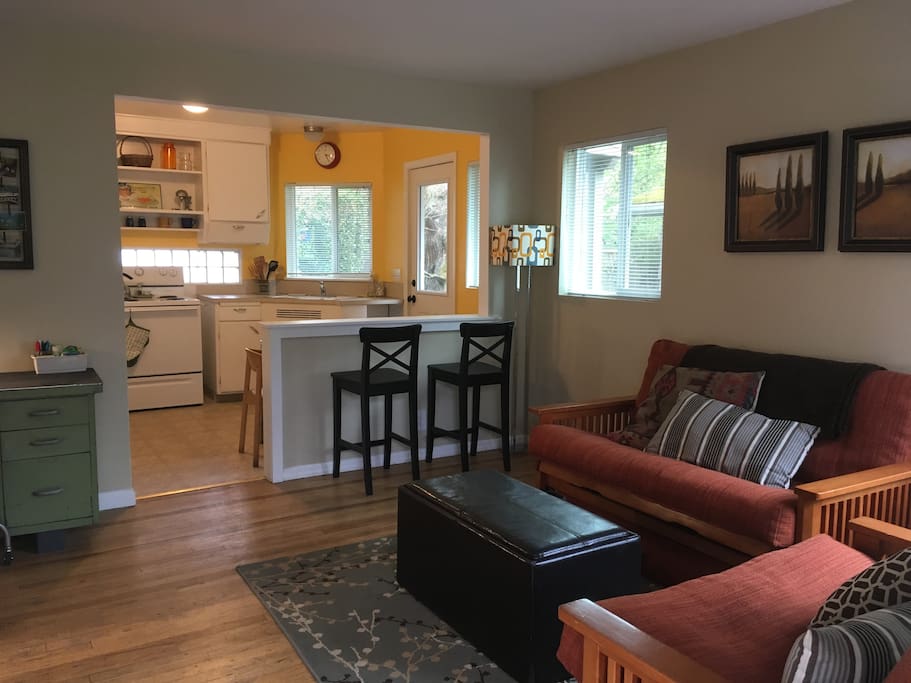 Open floor plan with plenty of natural light