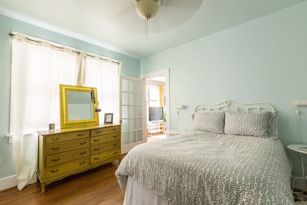 Large, sun-filled bedroom windows