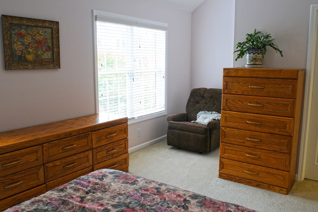 Plenty of room in the master bedroom
