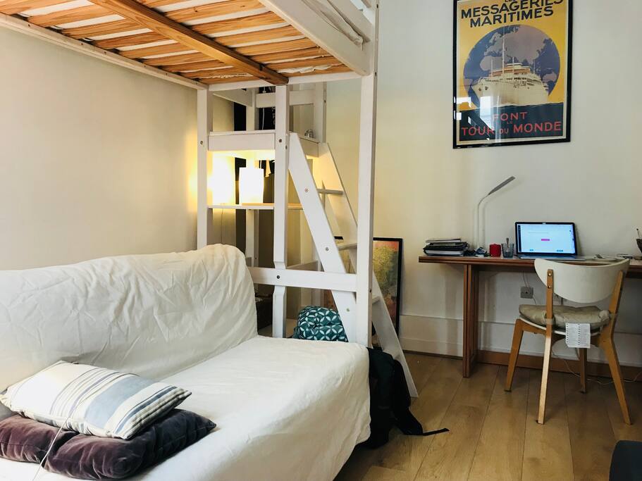 Sofa bed and mezzanine