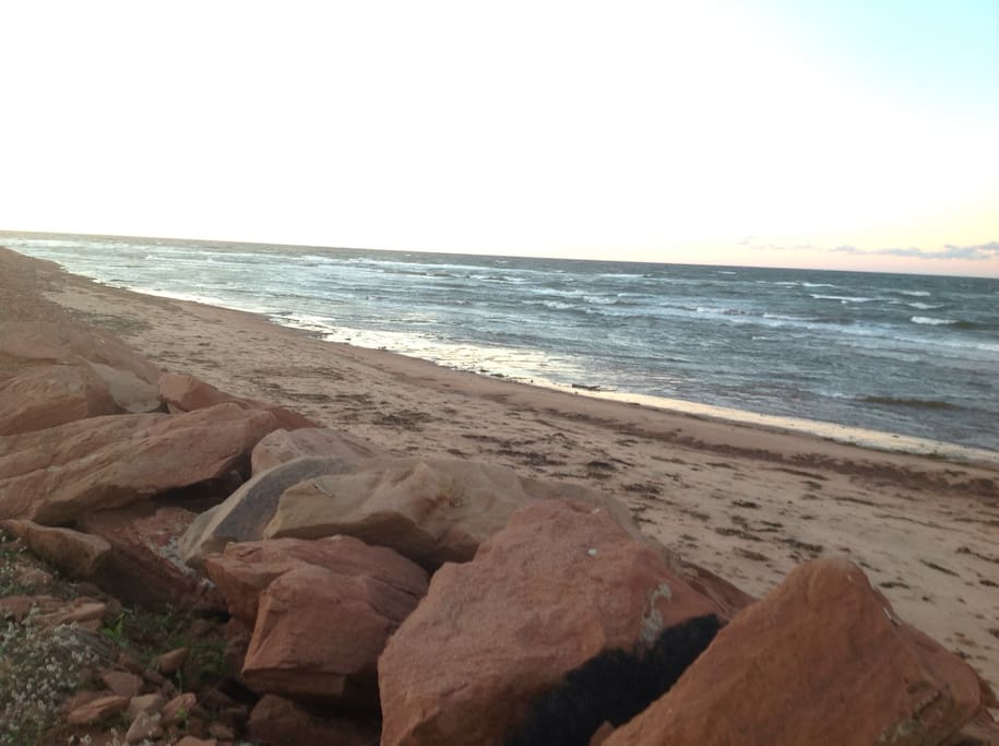 Beach to the west. goes on forever !