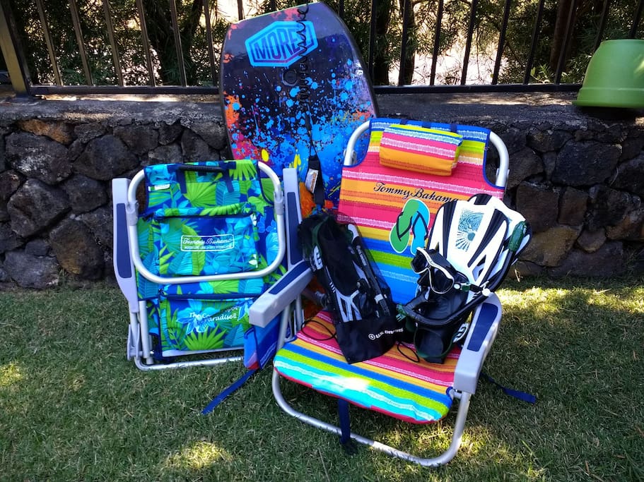 Grab a couple of chairs, some snorkel gear, a boogie board and head to the beach!
