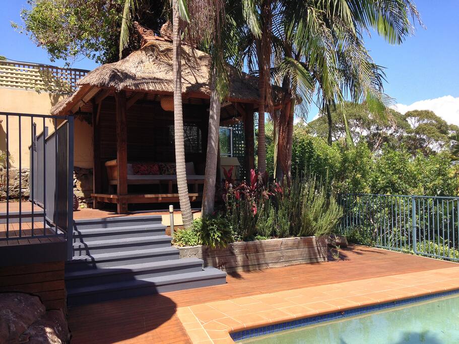 Your own holiday cabana by the pool.