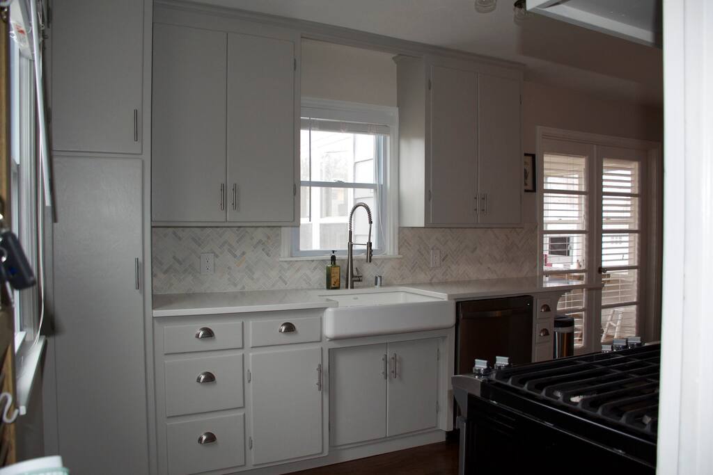 Kitchen with farmhouse sink