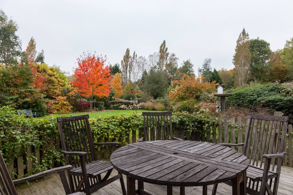 Rear terrace overlooking the rear gardens