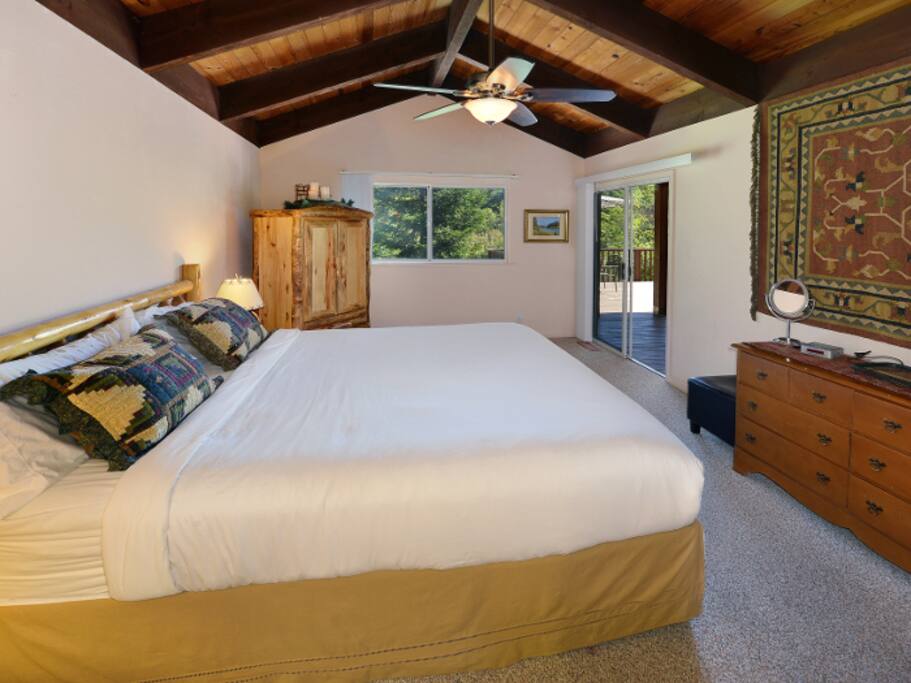 Master Bedroom with king bed and bath