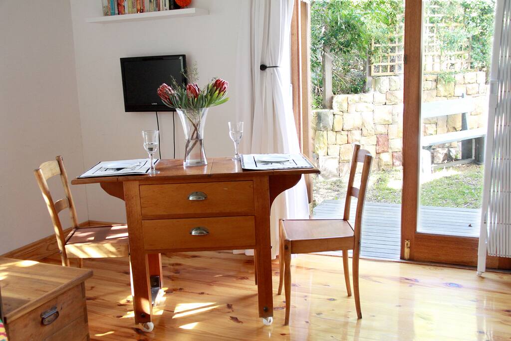 Table on wheels for dining