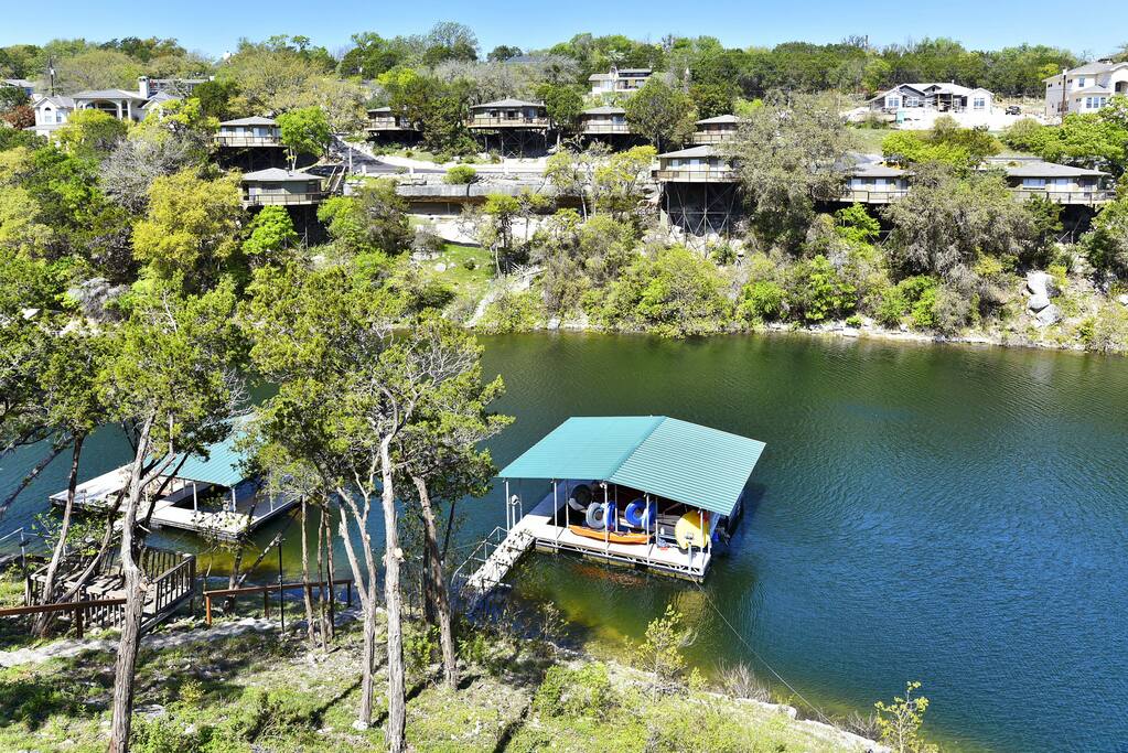 Tie up your boat to the private boat dock downstairs from the house