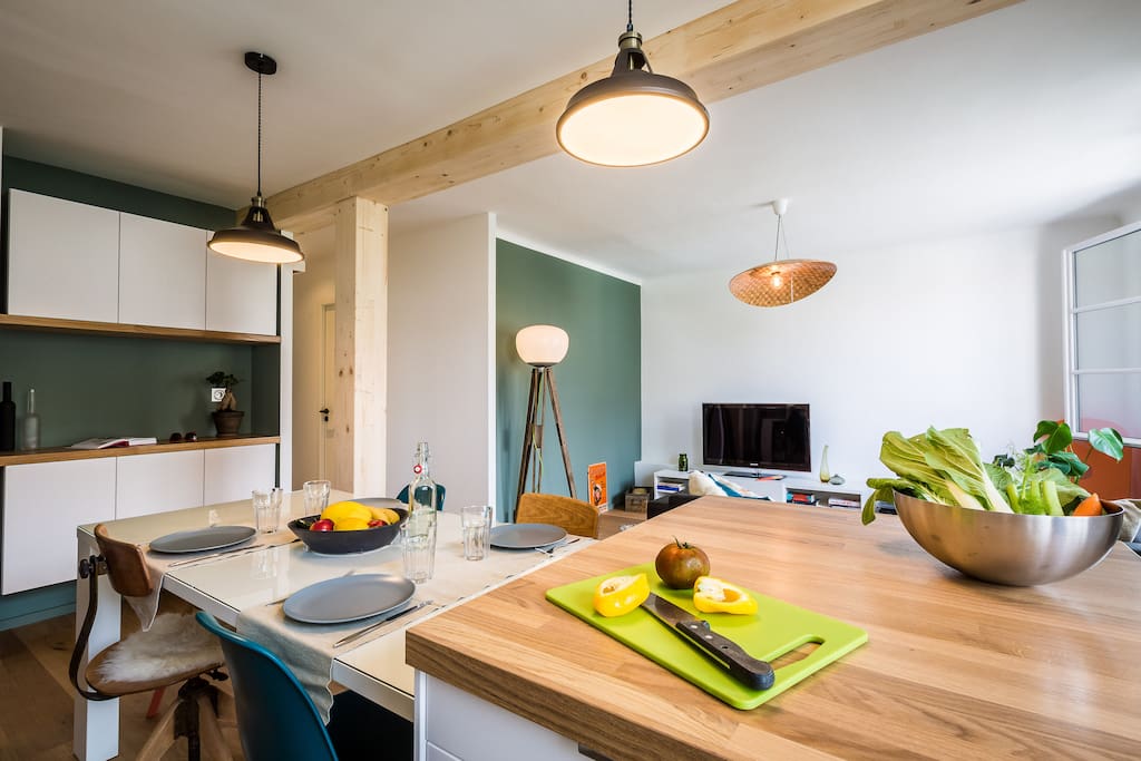 Cuisine & Salon - Kitchen & Living room