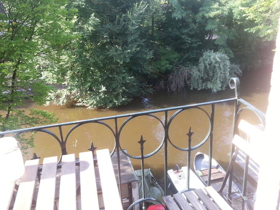 View of the canal from the patio