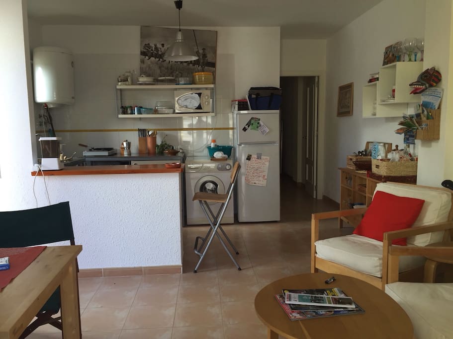 Cocina americana al fondo