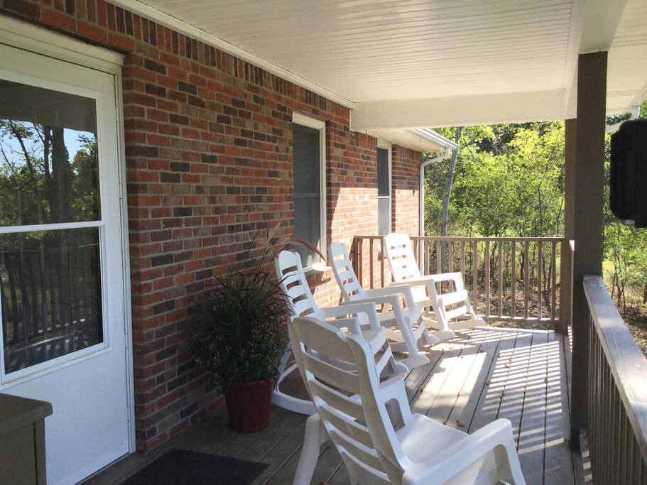 Relax and watch the sunset from the front porch.