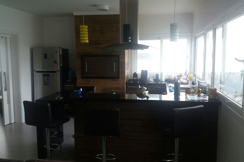 espaço gourmet com churrasqueira