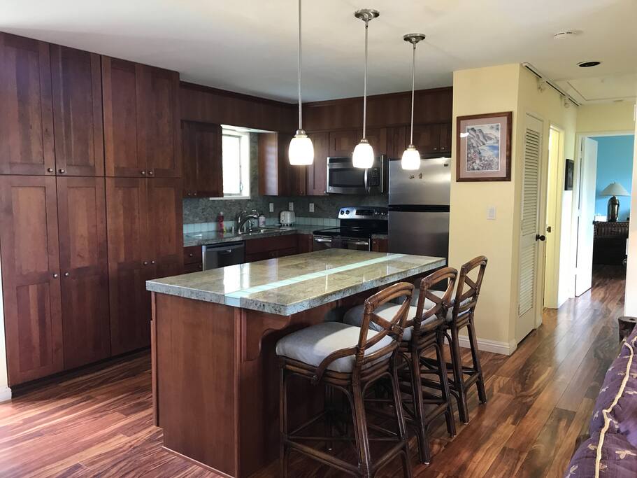 Fully remodeled kitchen and bathroom, very well stocked, organized, clean, open floor plan.