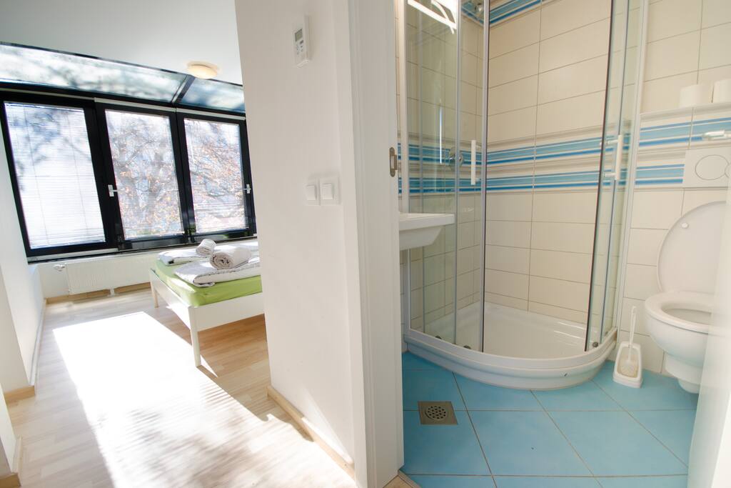 The room with the beautiful view on the Ljubljanica river. The room also includes your own private bathroom.