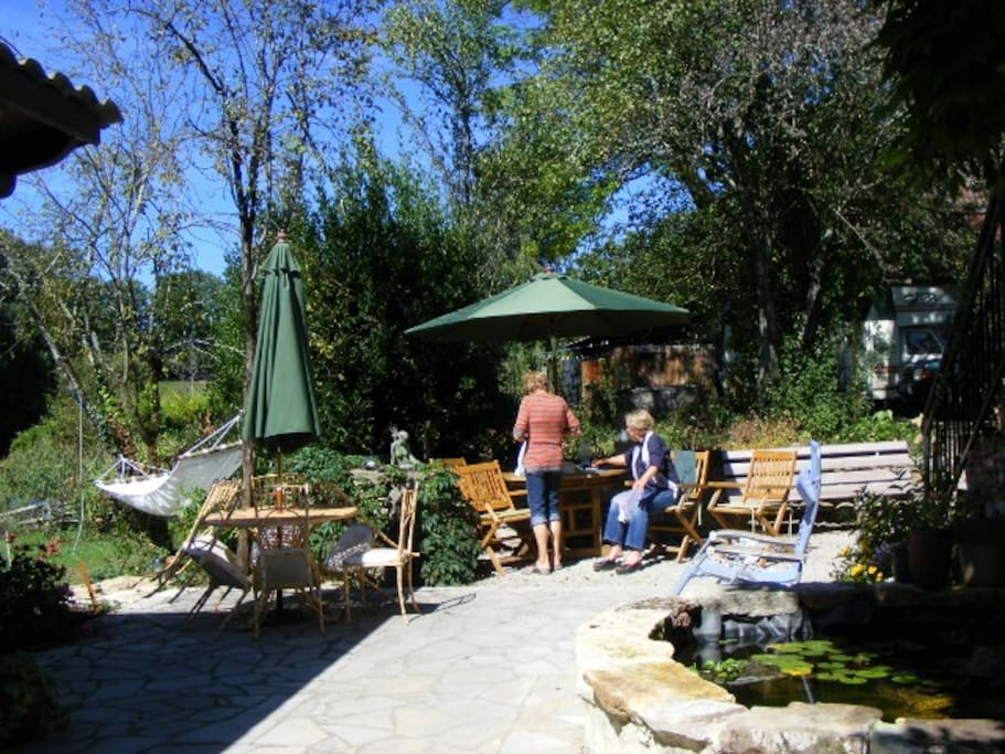 Garden and patio
