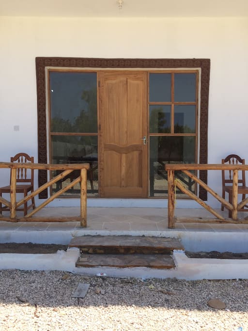 Entrance to the rooms with terrace