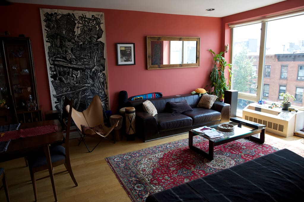 Open Kitchen and Living Room.