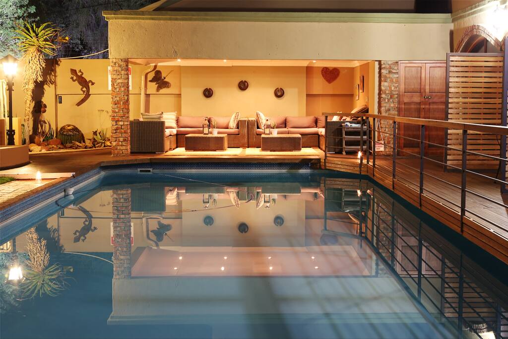 Deck and pool area