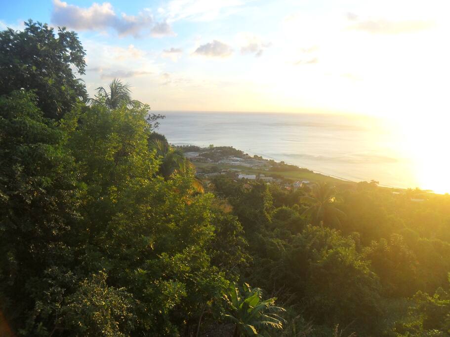Beautiful sunset from the balcony