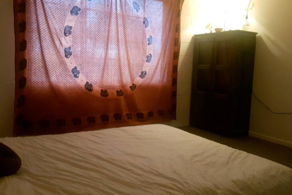 Bedroom/loft is upstairs and recieves beautiful morning light.