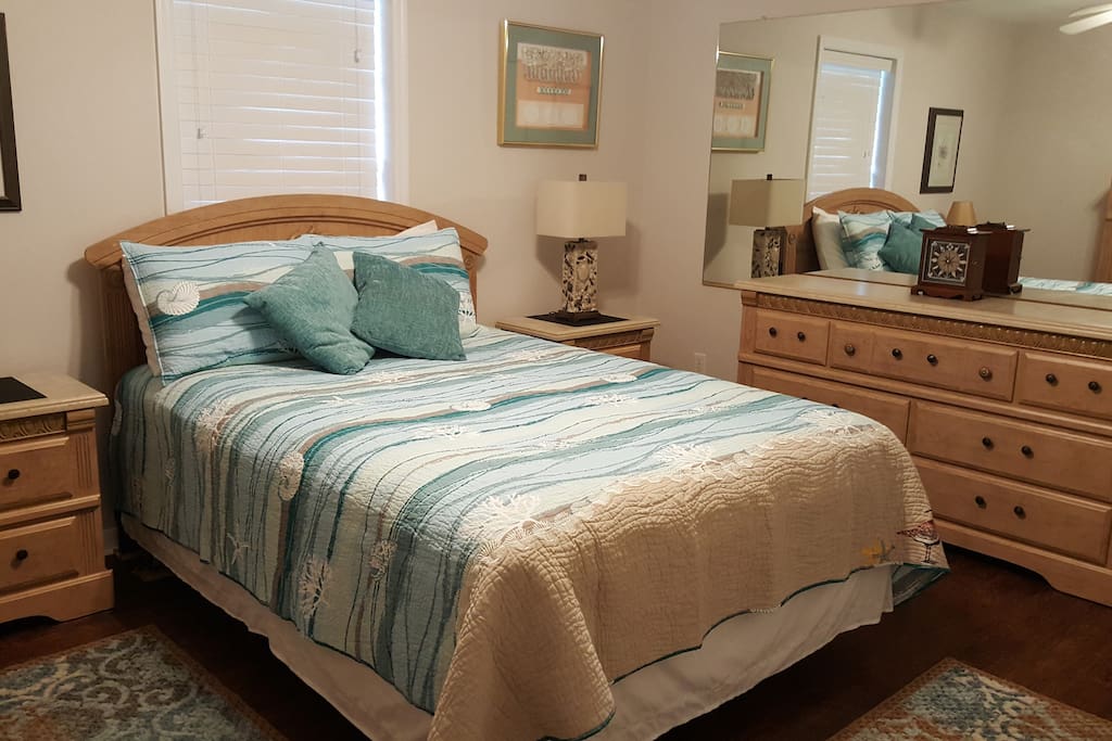 Bedroom with quality bed
