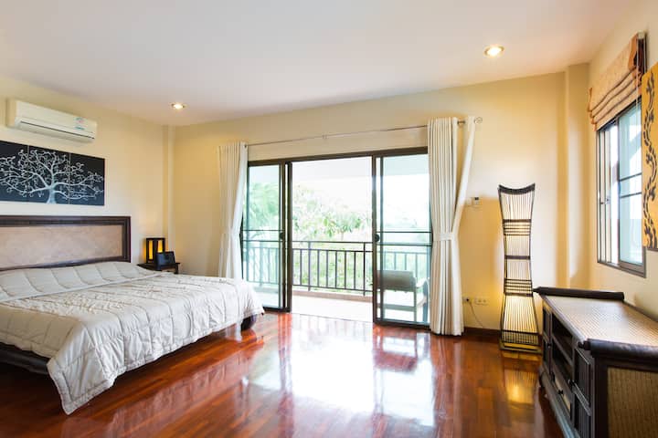 Master bedroom with large balcony