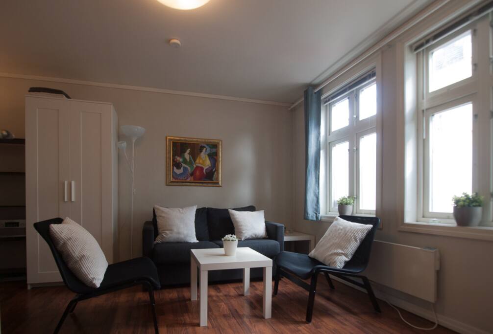 Sittegruppe i stuen. The Living-room