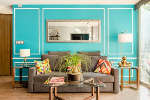 High-End Balconied Apartment in Exclusive Roma Norte/Condesa