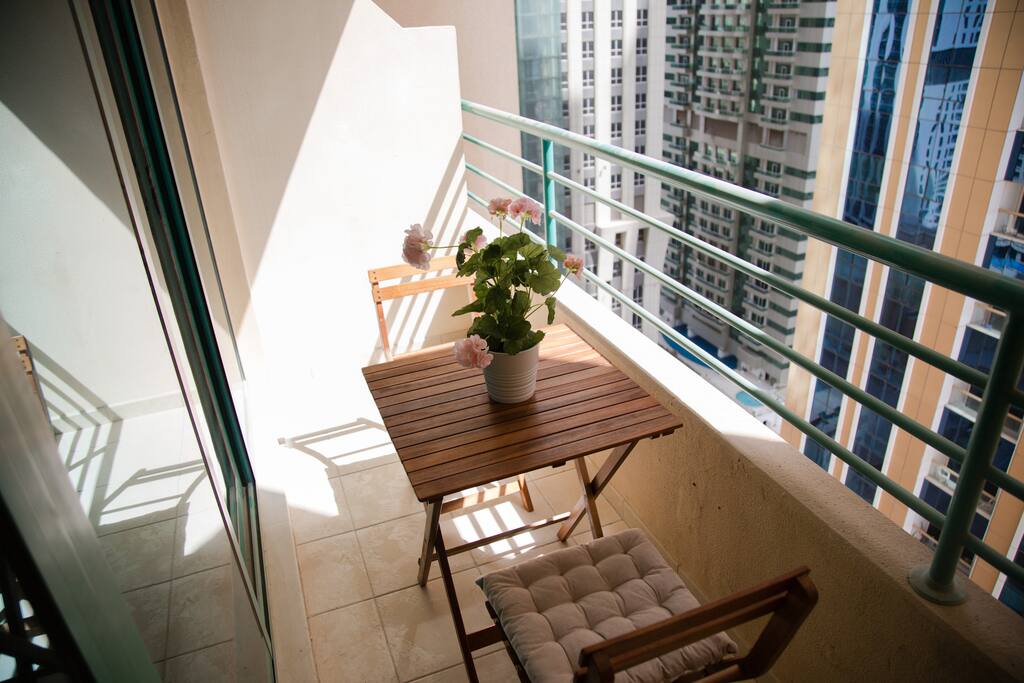 Balcony to enjoy Dubai's weather
