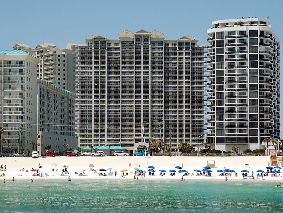 Our condo is the very top in the middle.