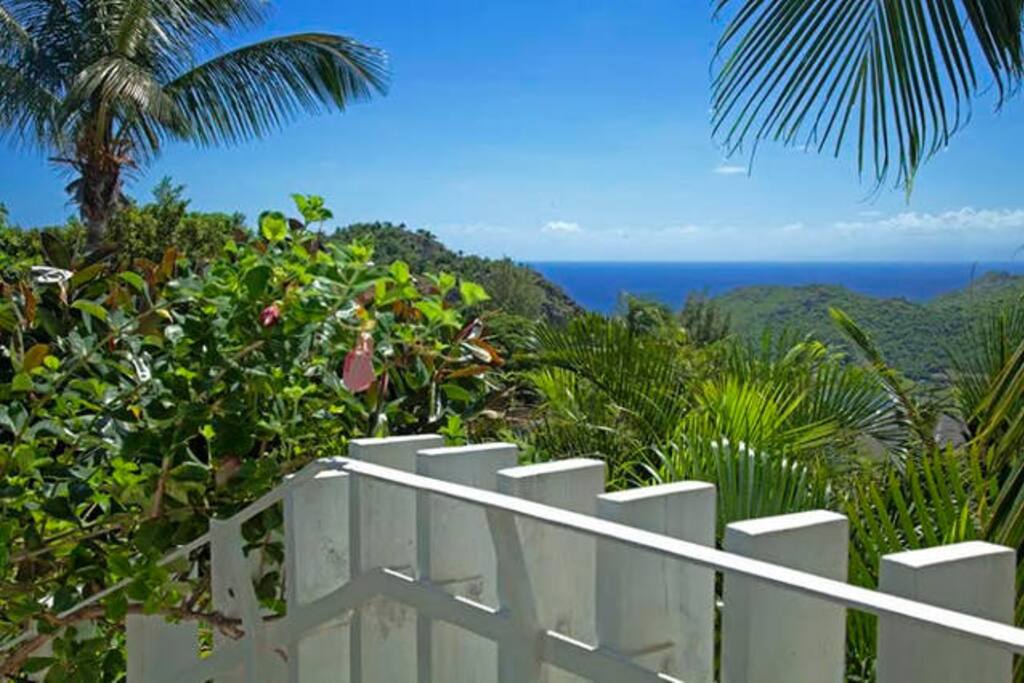 small stair going up to the apartment with a great view..